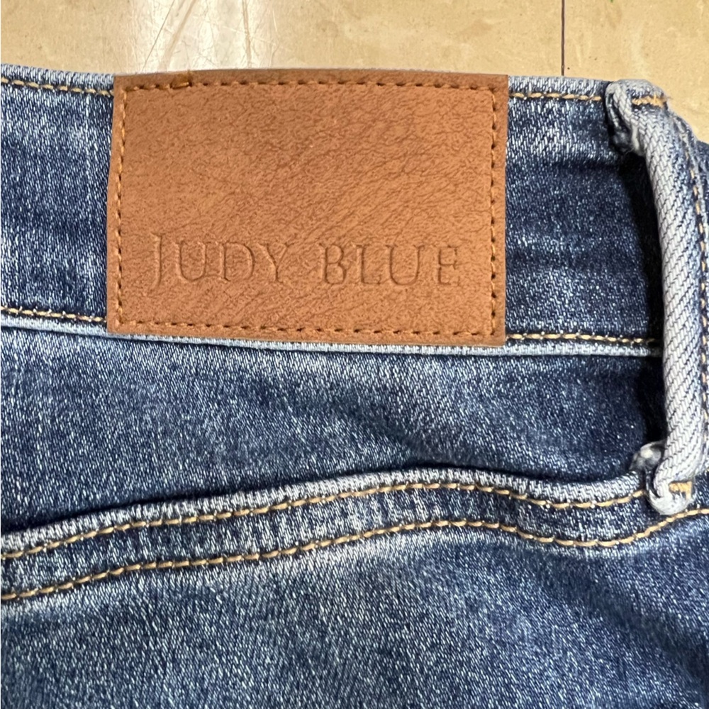 Judy Blue Dark Blue Flare Jeans Size 14 Women’s Boho Comfy Bell Bottom - Picture 4 of 6